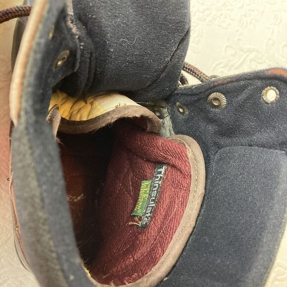 LL Bean Gore-Tex Boots Men 9 Brown Vintage Insulated Maine Hunting Shoe Winter - Picture 6 of 16